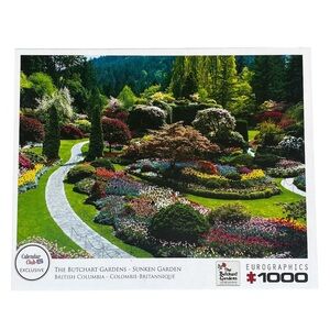 Eurographics Butchart Sunken Garden Colorful 1000 Piece Puzzle